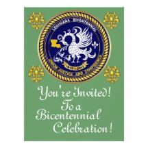 Bicentennial 6.5" x 8.75"  Important Notes Below Custom Invites