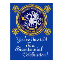 Bicentennial 6.5" x 8.75"  Important Notes Below Invitation