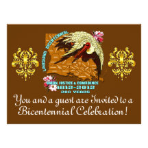 Bicentennial 8.75" x 6.5"  Important Notes Below Personalized Announcement