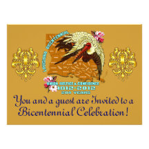 Bicentennial 8.75" x 6.5"  Important Notes Below Custom Invite