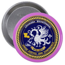 Bicentennial Birthday-Mardi Gras Party Louisiana Pinback Button