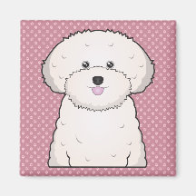 Bichon Frise Cartoon Refrigerator Magnet