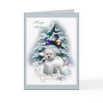 Bichon Frise Christmas Gifts Greeting Cards