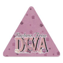Bichon Frise DIVA Triangle Sticker