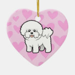 Bichon Frise Love (add your own message) Christmas Tree Ornaments