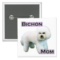Bichon Frise Mom 4  - Button buttons