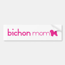 Bichon Frise Mom Bumper Sticker