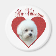 Bichon Frise mon Valentine - aimant