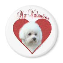 Bichon Frise My Valentine - Magnet magnets