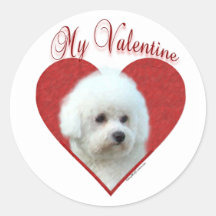 Bichon Frise My Valentine - Sticker