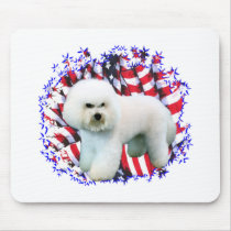 Bichon Frise Patriot mousepads