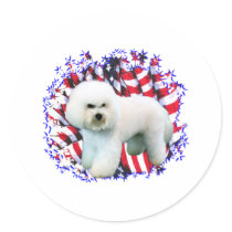 Bichon Frise Patriot stickers