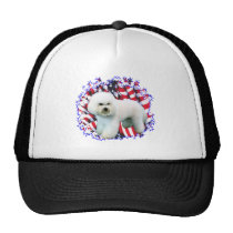 Bichon Frise Patriot hats