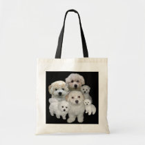 Bichon Frise Puppies Tote Bag bags