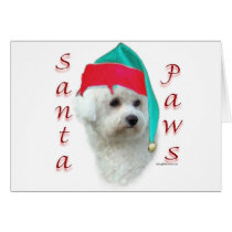 Bichon Frise Santa Paws cards