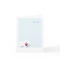 Bichon Frise Thank You Custom Notecard