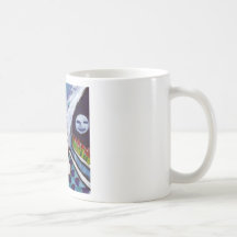 Bichon Frise whimsical window Coffee Mugs