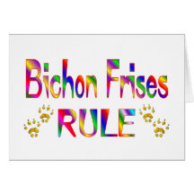 Bichon Frises Rule Greeting Cards