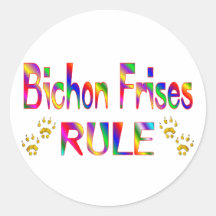 Bichon Frises Rule Stickers