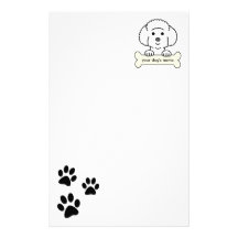 Bichon personnalisé Frise Papier À Lettre Personnalisable