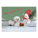 Bichon Wishing you merry christmas cards