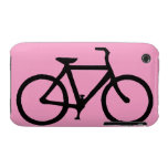 Bicycle: Black on Pink Case-mate Iphone 3 Case