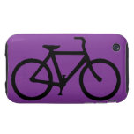 Bicycle: Black on Purple Tough Iphone 3 Case