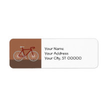 Bicycle - brown return address labels