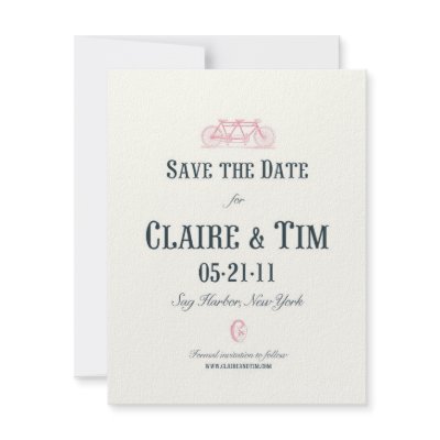Bicycle Built For Two Save the Date by ericar70