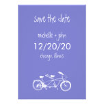 Bicycle Built For Two Save The Date (Plum Purple) Invites