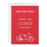Bicycle Built For Two Save The Date (Red) Custom Invites