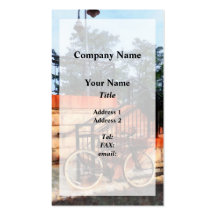 Bicycle by Train Station Business Card