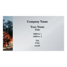 Bicycle by Train Station Business Card