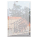 Bicycle by Train Station Personalized Stationery