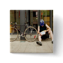 Bicycle Courier Messenger Cycle Bicycling Cycling Buttons