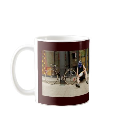 Bicycle Courier Messenger Cycle Bicycling Cycling Coffee Mugs by fotoshoppe