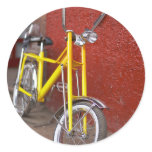 Bicycle Cycle Bicycling Cycling Banana Cruiser 2 Round Stickers