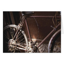 Bicycle Cycle Bicycling Cycling Black Frame Greeting Card