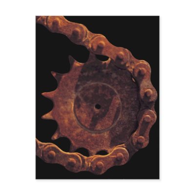 Bicycle Cycle Bicycling Cycling Chain Gear Post Cards by fotoshoppe