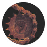 Bicycle Cycle Bicycling Cycling Chain Gear Round Sticker