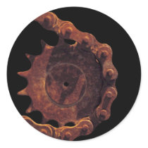 Bicycle Cycle Bicycling Cycling Chain Gear Round Sticker