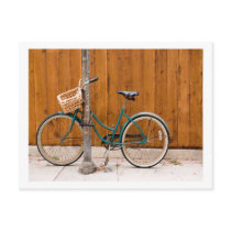 Bicycle Cycle Bicycling Cycling Fence Post Card