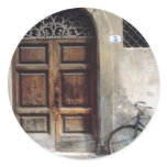 Bicycle Cycle Bicycling Cycling Italy Building Round Sticker
