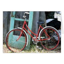 Bicycle Cycle Bicycling Cycling Old Shed Greeting Card