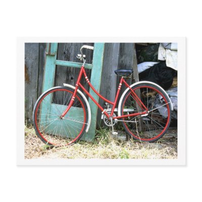 Bicycle Cycle Bicycling Cycling Old Shed Postcards by fotoshoppe