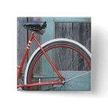 Bicycle Cycle Bicycling Cycling Old Wooden Shed Button