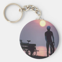 Bicycle Cycle Bicycling Cycling Quebec Canada Key Chain