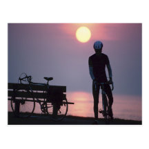 Bicycle Cycle Bicycling Cycling Quebec Canada Post Card