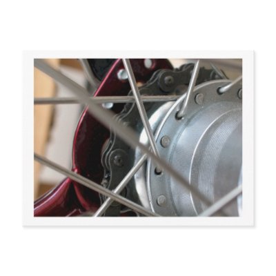 Bicycle Cycle Bicycling Cycling Rear Wheel Spokes Post Card by fotoshoppe