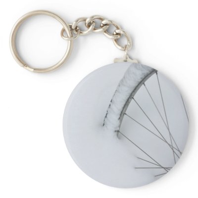 Bicycle Cycle Bicycling Cycling Snow Ice Key Chains by fotoshoppe